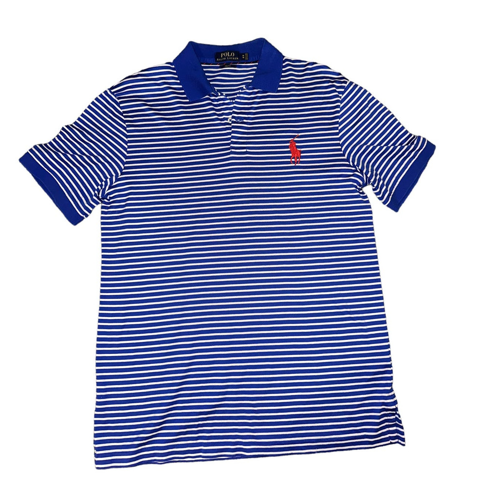 Polo Ralph Lauren Pro Fit Stripped Polo Large Logo Size: M - Picture 3 of 6